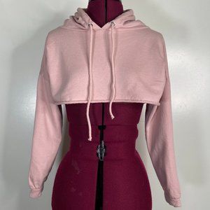 PrettyLittleThing Pink Cropped Hoodie